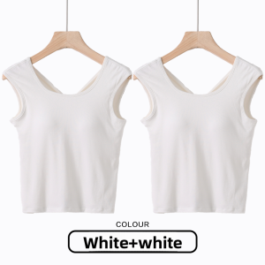 MiiOW | Cat Lady Beautiful Back Strap Vest Womens Summer Outdoor Wear With Chest Pad Conceals Side Breast Thin Base Shirt