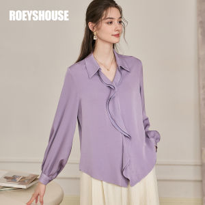 Roey s house | French Style Ruffle Textured Slim Fit Long Sleeve Top for Autumn