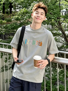 izzue | Exclusive Printed Light Short Sleeve T-shirt for Summer Five-eighth Sleeves