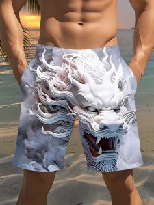 Bandai | 2026 Summer Hot Selling New Dragon Pattern Mens Summer Shorts Loose Shorts 3D Printed Casual Pattern Harajuku Shorts