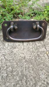 Tarikan Peti Box Kuningan Antik Motif Kotak Polos