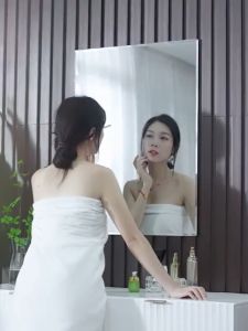 กระจกห้องน้ำ กระจกเงาติดผนัง ซม กระจกสี่เหลี่ยม กระจกติดผนัง กระจกแต่งหน้า ชั้นวางกระจกสี่เหลี่ยม ขนาด 50x70cm/60x