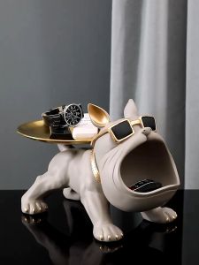 Creative Bulldog Dog Entrance Key Ornaments Shoe Cabinet Storage Box Household Decorations Housewarm