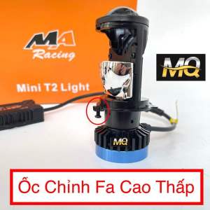 Đèn Pha Bi Led T2 Laser MA Racing Lắp Ô Tô 75w Nguồn 12-24v Cắt Sáng Ánh Sáng Trắng Vàng ( Giá 1 Bóng )