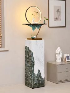 Modern Chinese Style Indoor Living Room Fountain Decorative Piece Circulating Water Standalone Sculpture Luxury Deer Scenic Spot