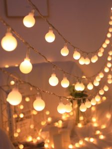 Đèn LED Tròn Nhỏ Cho Trang Trí Ngoài Trời Giáng Sinh Trang Trí Lều Đám Cưới Trang Trí Không Gian Ngôi Sao Đèn Tròn Sáng Tạo