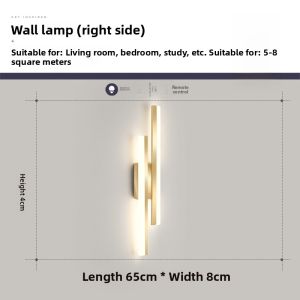 Minimalist Nordic Living Room Sofa Background Wall Lamp LED Long Atmosphere Creative Line Bedroom Bedside Lamp Modern Style
