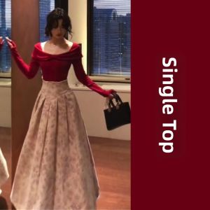 PEIZIXUAN | French Style Graceful Shoulder-exposing Dress for Women