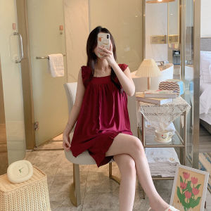 ชุดนอนผ้าไหมฝ้ายฤดูร้อนสำหรับผู้หญิง ชุดนอนแขนกุด กางเกงขาสั้น ชุดนอนผ้าไหมฝ้ายบาง ชุดนอนฤดูร้อน ชุดนอนผ้าไหมฝ้าย ชุดนอนแขนกุด