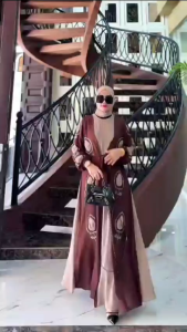 Gamis Burgundy Terbaru 2025 Baju Pesta kondangan wanita Dewasa kekinian Zahira Dress 2layer Gamis Mahogany Viral Dress Viral Remaja Ceruty babydoll Full Puring mix swaroski Size M L XL XXL Bisa COD