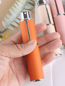 10ml rotary leather perfume bottle empty refillable travel container empty cologne bottle portable spray bottle pocket size
