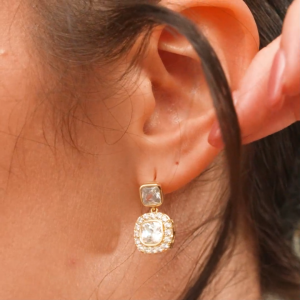 Mikana Gems and Grace Hachiko Gold Plated Drop Earrings for women party wedding jewelry earings gift
