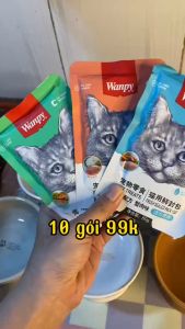 [Combo 10 Gói] Pate WANPY Cho Mèo 80g Thức Ăn Ướt Cao Cấp Cho Mèo Mọi Lứa Tuổi Nhiều Hương Vị Mèo Trên Mây