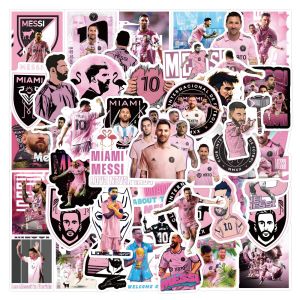 Messi World Football Mr. Gold Ball Award Champion Stickers Body Car Water Cup Luggage Waterproof PVC Sticker Set of 50
