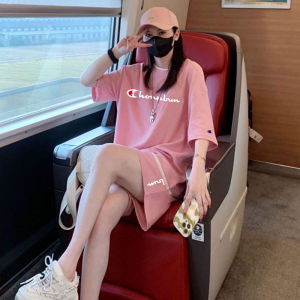 Cute Champion Korean Style Loose Casual Pure Cotton T-Shirt And Shorts Set for Women Summer Sportswear Two-Piece Suit