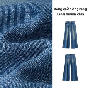 Semir | Quần Jeans Nữ Đùi Rộng Thanh Lịch Màu Trắng Eo Cao