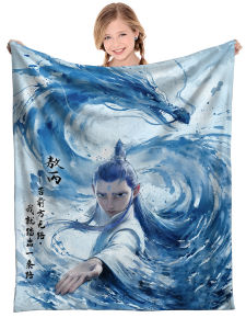 Zha A2 Cartoon Blanket Modern Simple Style Polyester Fiber Office Nap Shoulder Cover Sofa Throw Blanket Warm Fleece Blanket