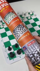 [Bàn Da PU] Cờ Vua Bàn Da Foxi Cao Cấp 34cm Quân Cờ Đẹp Sắc Sảo International Chess Đồ Chơi Trí Tuệ