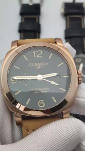 GMT ST2557 Watch Mens Vintage Automatic Mechanical Watch 45mm Mens Watch Stainless Steel Mineral Glass Watch ST2557 Movement