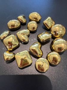 New Korean Style Simple Double Layer Solid Metal Button Sweater Cardigan Fur Top Suit Jacket Button Home Fabric Sewing DIY