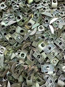 RAPID TOOLS: 50PCS M8 Crescent Barrel Nut Furniture Connector Half Moon Nut Washers for Bunk Bed Assembly Fittings