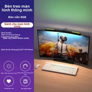Đèn Bàn LED 40cm RGB Màn Hình Cong Phẳng Đèn Nền Cho Chơi Game Và Học Tập Tạo Không Khí Có Công Tắc Cảm Ứng Bật/tắt