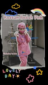 [Anakkuimut] Baju Bedah Pink Anak - Baju Dokter Bedah Lengan Panjang Warna Pink Anak