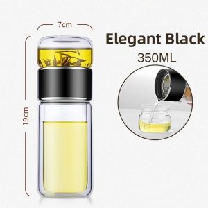 Tea Water Separation Cup Double Layer Glass