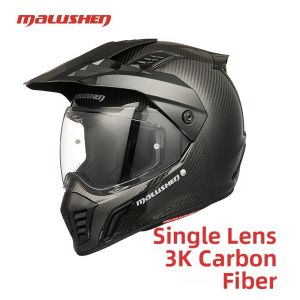 MALUSHEN | Carbon Fiber Full Face Helmet Dual Lens