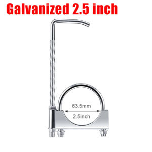 Exhaust Pipe Clamp With Hook Stainless Steel Exhaust Pipe Clamp Hook Universal Exhaust Clamp Hook Car Modification Parts 1 Pcs