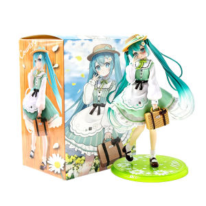Bandai | Bandai Anime Merch Fashion Figure Hatsune Miku Country Ver. Action Figure PVC Model Doll Toy kawaii Loli Desktop Decoration Gift