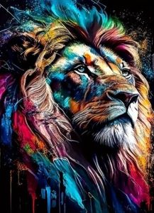 Kayou | 1000 Pcs Lion Animal Home Puzzle Home Decor Adults Puzzle Games Family Fun Floor Puzzles Educational Toys for Kids