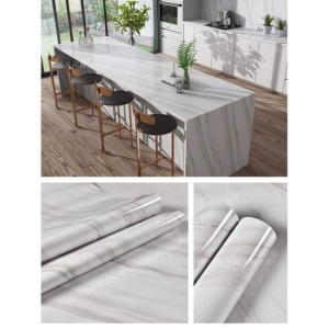 Fashion Shop Kitchen Bathroom Self-adhesive Wall Paper Waterproof Foil Stickers Anti-oil Wrap 5meter by 60cm