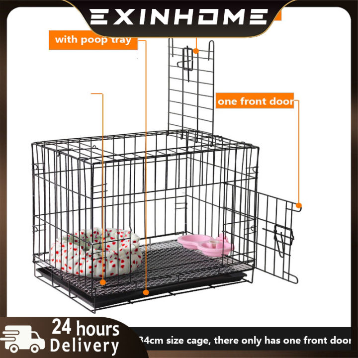 Pet Cage Dog Cage Cat Cage for Dog with Poop Foldable Sturdy Pet