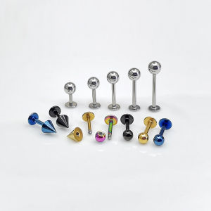 Titanium Steel Flat Bottom Screw Earrings Thick Needle Allergy Free Sleep Wearable for Women And Men Couple Jewelry