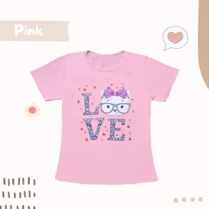 kaos impor anak cewek baju lengan pendek anak perempuan /baju anak cewek ± 11- 13 th