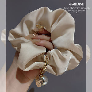 Dore Dore~ Pearl Satin Hair Ties Elegantly Simple Tail Hair Bands 2023 New Style Elastic Hair Bands for Women