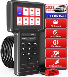 ThinkScan For Mercedes Benz OBD2 Scanner All System Diagnostic Tool Support Oil/SAS/DPF/EPB/ETS Reset Functions Automotive Auto Scan Code Reader OBD 2 Scanner Lifetime Free Update