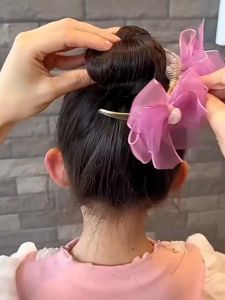 Jepit Rambut Korea Anak Pita Lucu Mutiara Pearl Putih Polos Gaya Kekinian Hiasan Rambut Modern AK294