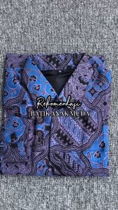BATIK PUTRA JAWA Motif Parang Kemeja Batik Pria SlimfitPremium Bahan Katun Lapis Furing