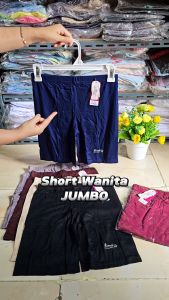Short Wanita Jumbo Miranda | Celana Pendek Stretch Bahan Katun Spandek | Celana Stit Ukuran Besar