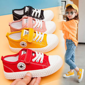 Childrens Canvas Shoes Soft Sole Comfortable Cookie Shoes Boys and Girls Breathable Non-slip Leisure Sports Canvas Shoes