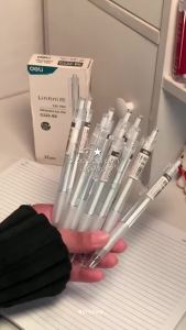 Deli Press Personal Gel Pen 0.5mm full needle tube EG122-BK (black) 1Pc