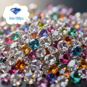 1500 Chiếc 4-6mm Acrylic Kim Cương Tinh Thể Đá Quý Cho Đám Cưới Trang Trí Bàn Tiệc Giáng Sinh Trang Sức Làm DIY Thanh Lịch Rời Hạt