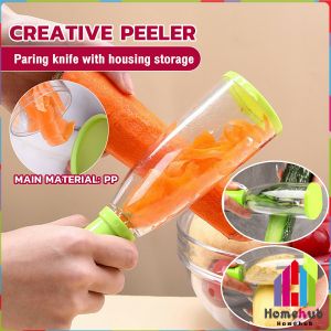Homehub Multi-functional Stainless Steel Creative Peeler With Garbage Container For Peel fruits&vegetables