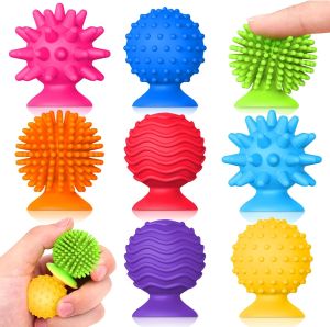 8 Mảnh Silicon Mềm Mại Cảm Giác Fidget Bộ Đồ Chơi Có Họa Tiết Hút Squishy Hoạt Động Giảm Căng Thẳng Quà Tặng Cho Độ Tuổi 6 +