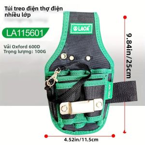 LAOA | LAOA Túi Treo Thợ Điện Nhiều Lớp 600D Vải Oxford Chống Thấm Nước Túi Đựng Dụng Cụ Nhẹ 25x115cm Để Sắp Xếp Dụng Cụ Cầm Tay