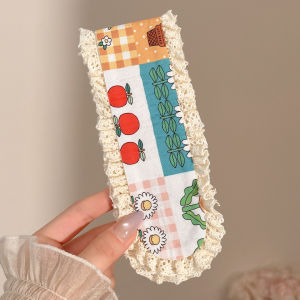 Sweet Floral Knitted Hair Bangs-sticking Magic Tape Womens New 2025 Face-washing Headband Adult Sweating Head Decorations