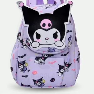 Baqolah Tas Ransel Sannrio Kuromi Bigs KB-062BQ Warna Ungu Polkadot