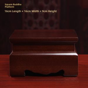 Taiyutang Wooden Seated Buddha Statue Altar Stand Heightened Pad Thickened Home Decoration Living Room Buddhist Decor